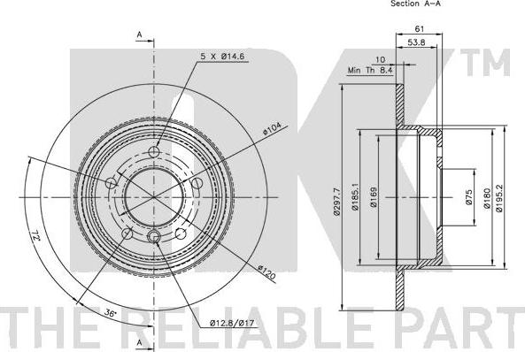 NK 311537 - Bremžu diski www.autospares.lv