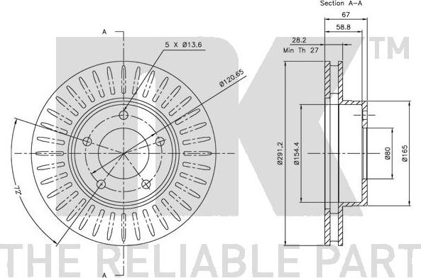 NK 201220 - Bremžu diski www.autospares.lv