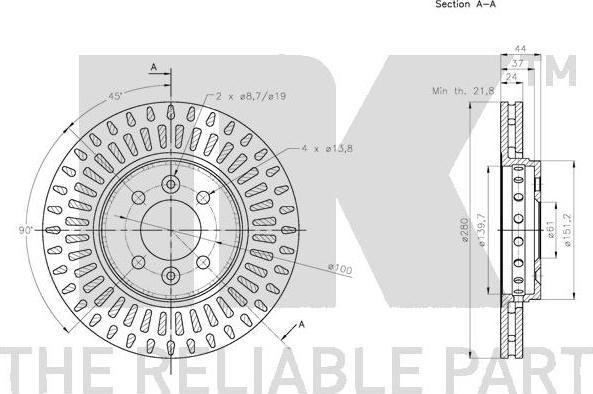 NK 313997 - Bremžu diski www.autospares.lv