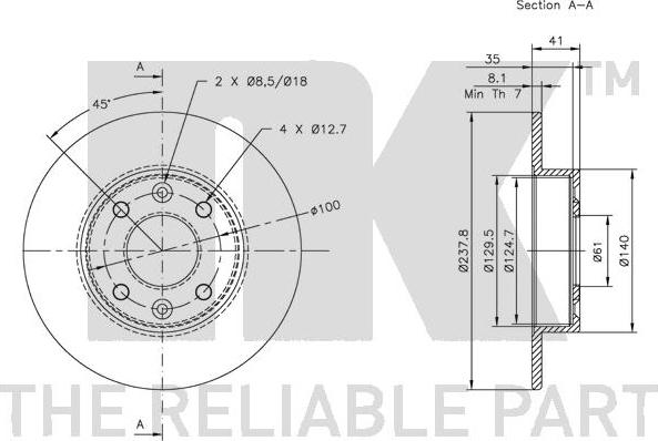 NK 203906 - Bremžu diski www.autospares.lv