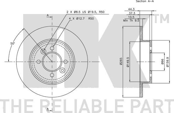 NK 203914 - Bremžu diski www.autospares.lv