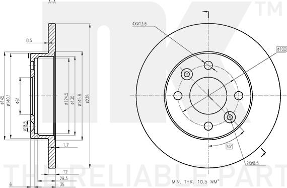 NK 203938 - Bremžu diski www.autospares.lv