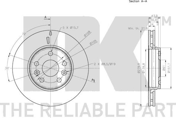 NK 313974 - Bremžu diski www.autospares.lv