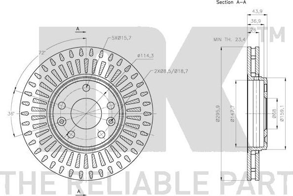 NK 203971 - Bremžu diski www.autospares.lv