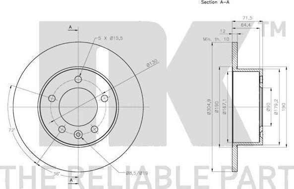 NK 203977 - Bremžu diski autospares.lv