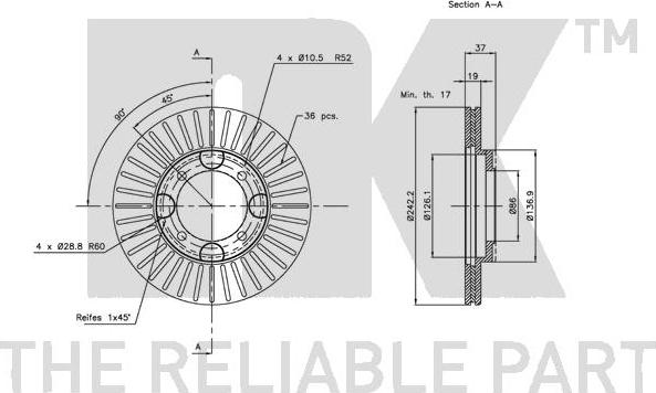 NK 203408 - Bremžu diski www.autospares.lv