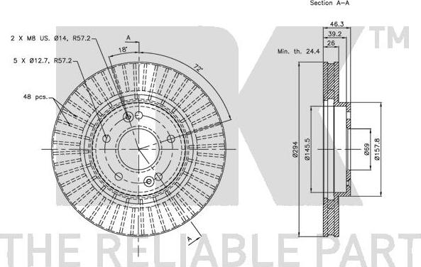 NK 203415 - Bremžu diski www.autospares.lv