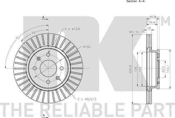 NK 203438 - Bremžu diski www.autospares.lv