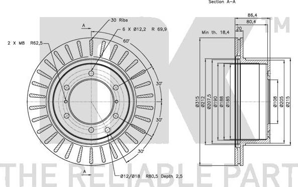 NK 203427 - Bremžu diski www.autospares.lv