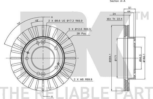 NK 203504 - Bremžu diski www.autospares.lv