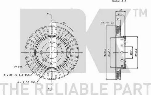 NK 313507 - Bremžu diski www.autospares.lv