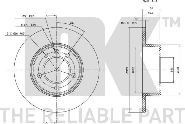 NK 313643 - Bremžu diski www.autospares.lv