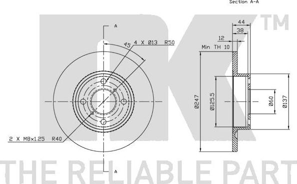 NK 313642 - Bremžu diski www.autospares.lv