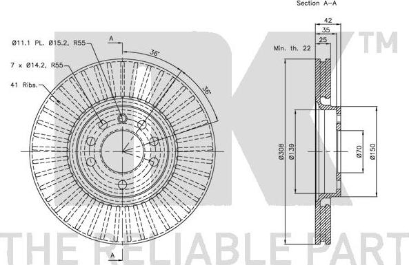 NK 313654 - Тормозной диск www.autospares.lv