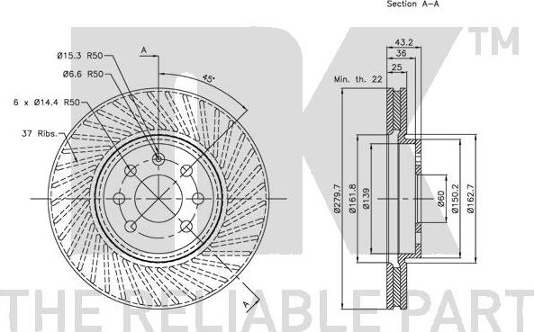 NK 313651 - Bremžu diski www.autospares.lv