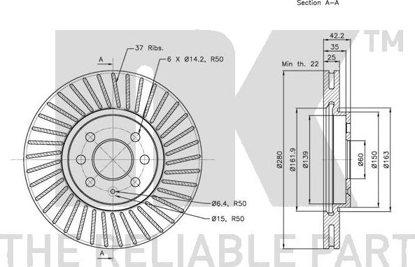 NK 313652 - Bremžu diski www.autospares.lv