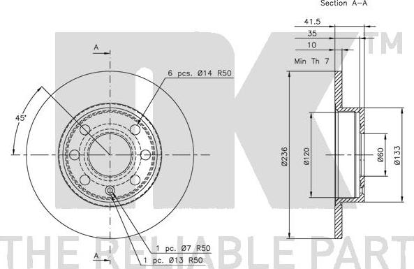 NK 203605 - Bremžu diski www.autospares.lv