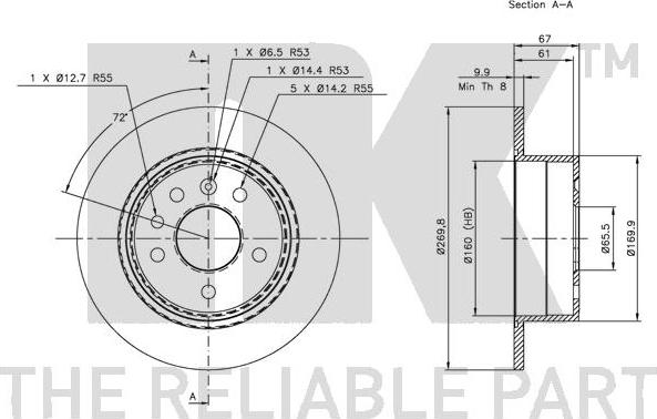 NK 203610 - Bremžu diski www.autospares.lv