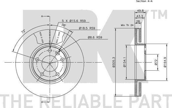 NK 313639 - Bremžu diski www.autospares.lv