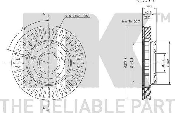 NK 313634 - Тормозной диск www.autospares.lv