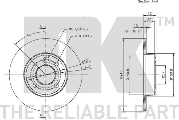 NK 203633 - Bremžu diski www.autospares.lv