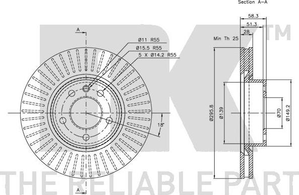 NK 203622 - Bremžu diski www.autospares.lv