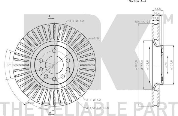 NK 203673 - Bremžu diski www.autospares.lv