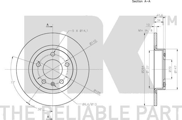 NK 313672 - Bremžu diski www.autospares.lv