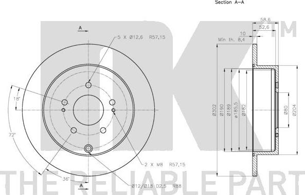 NK 313053 - Bremžu diski www.autospares.lv