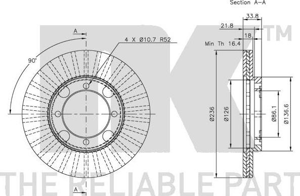 NK 203011 - Bremžu diski www.autospares.lv