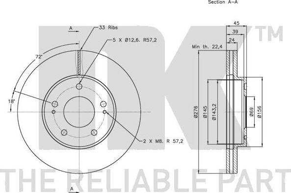 NK 203034 - Bremžu diski www.autospares.lv