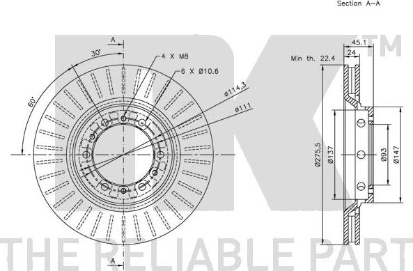 NK 203030 - Bremžu diski www.autospares.lv