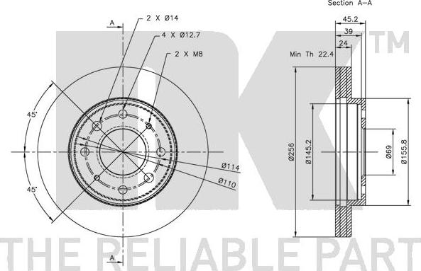 NK 203025 - Bremžu diski www.autospares.lv