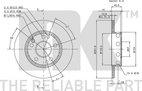 NK 313306 - Bremžu diski autospares.lv