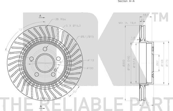 NK 2033105 - Bremžu diski www.autospares.lv