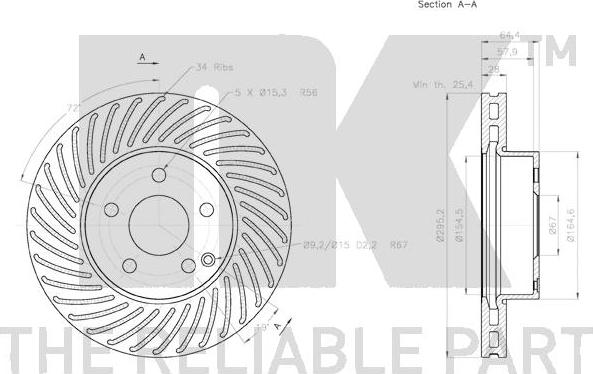 NK 3133100 - Bremžu diski www.autospares.lv