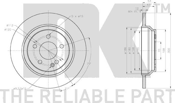 NK 3133130 - Bremžu diski www.autospares.lv