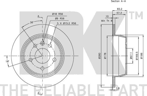 NK 203333 - Bremžu diski www.autospares.lv