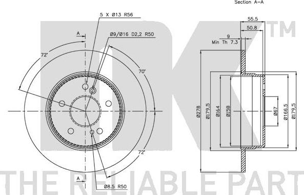 NK 203326 - Bremžu diski www.autospares.lv