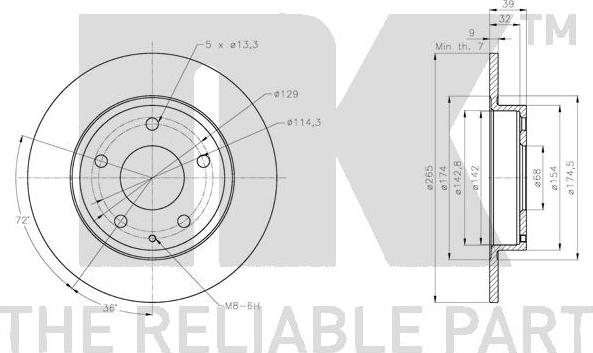 NK 203283 - Bremžu diski www.autospares.lv