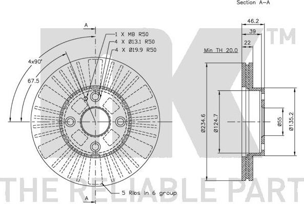 NK 313234 - Bremžu diski www.autospares.lv