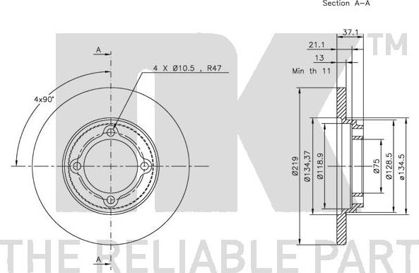 NK 203236 - Bremžu diski www.autospares.lv