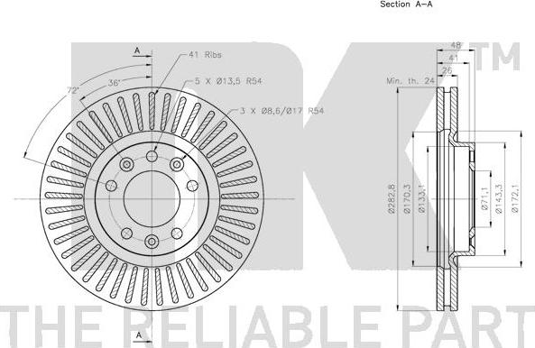 NK 313741 - Bremžu diski www.autospares.lv