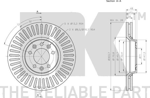 NK 203734 - Bremžu diski www.autospares.lv