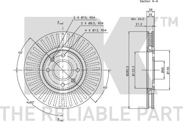 NK 203720 - Тормозной диск www.autospares.lv