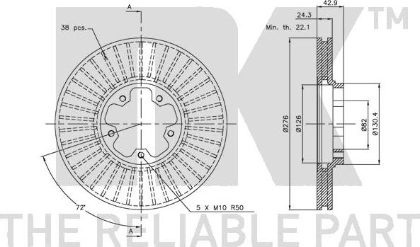 NK 202554 - Bremžu diski www.autospares.lv