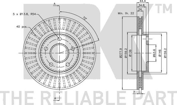 NK 202555 - Bremžu diski www.autospares.lv