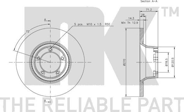 NK 202517 - Bremžu diski www.autospares.lv