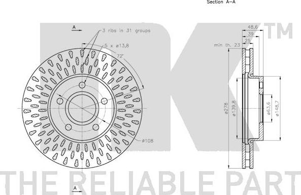 NK 202582 - Bremžu diski www.autospares.lv