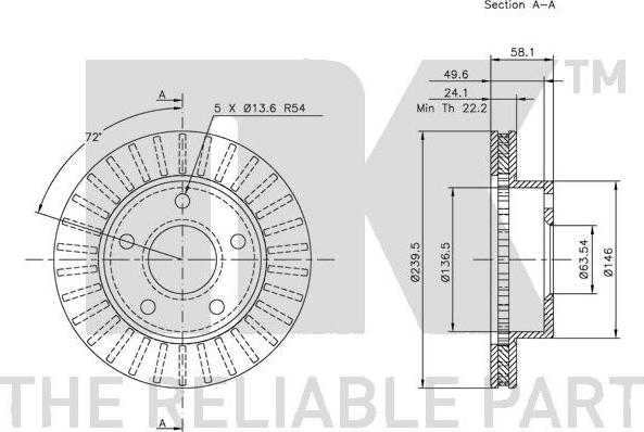 NK 202530 - Bremžu diski www.autospares.lv